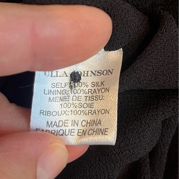 Ulla Johnson Mini Dress Black/Red Printed Silk Size 2 - Picture 12 of 16